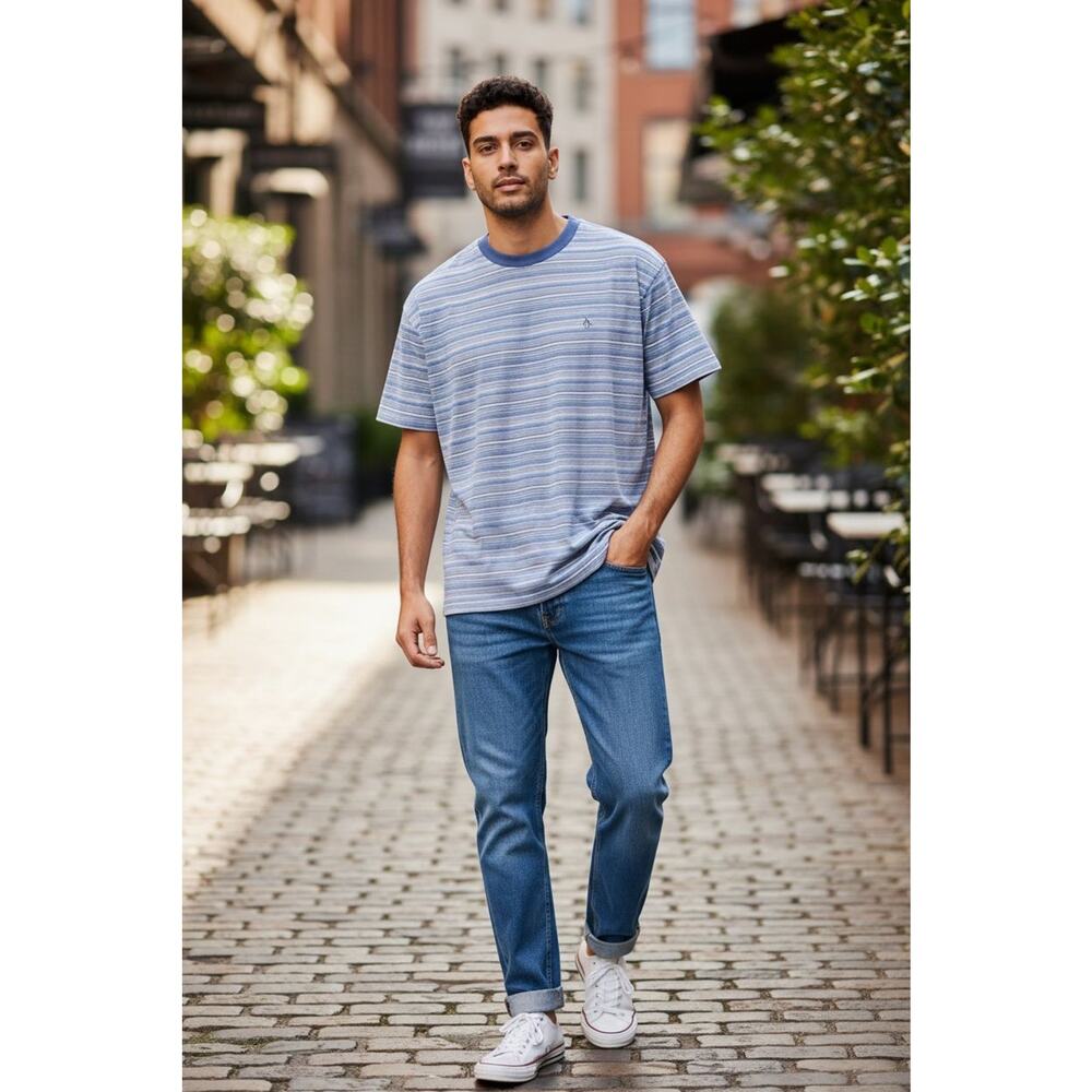 Original Penguin by Munsing Wear Men's striped T-Shirt 100% Cotton 3XL 3TG 3EG